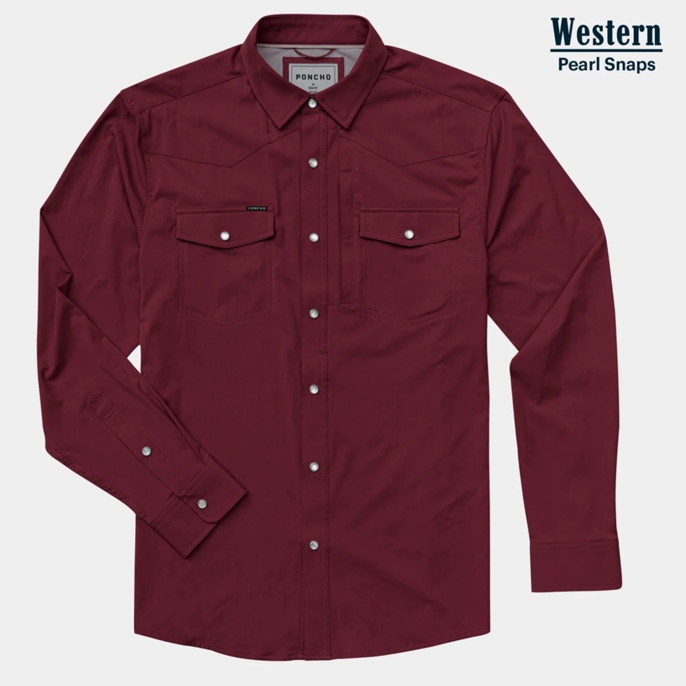 Poncho Outdoors Western Performance Pearl Snap Shirt